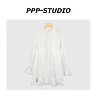 新款 时尚 百搭气质宽松灯笼袖 连衣裙 STUDIO 衬衫 20260291