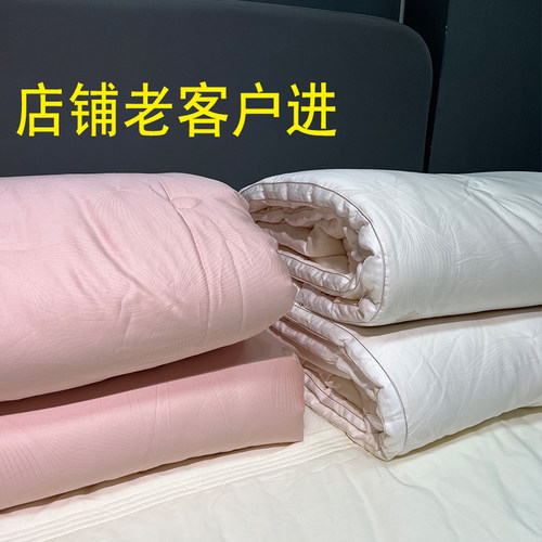 100支提花全棉高端轻奢大豆纤维被加厚保暖春秋冬被芯冬被贴身静