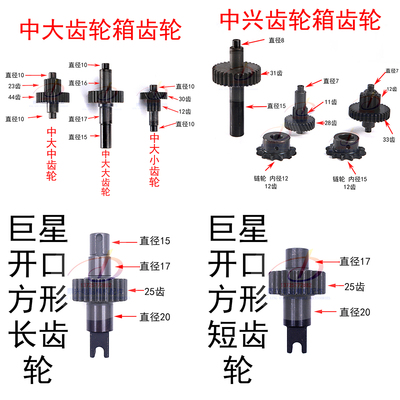 电脑横机配件齿轮箱中兴中大齿轮慈星飞虎越发巨星强隆U型开口长