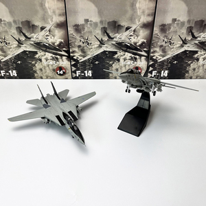 Amer 1/100 F14雄猫战斗机 海盗旗中队仿真合金飞机模型成品摆件