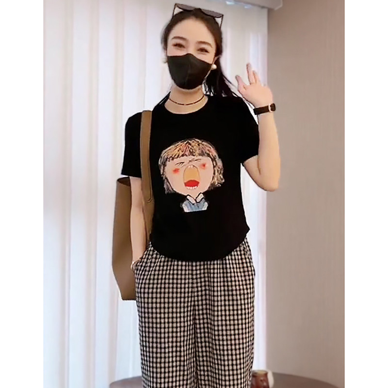 2025新款正肩女T恤可爱卡通