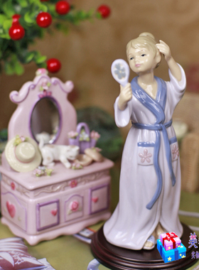 英国陶瓷女孩生日礼品摆件