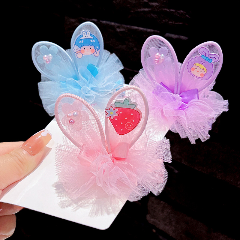 公主女童可爱兔耳朵发夹