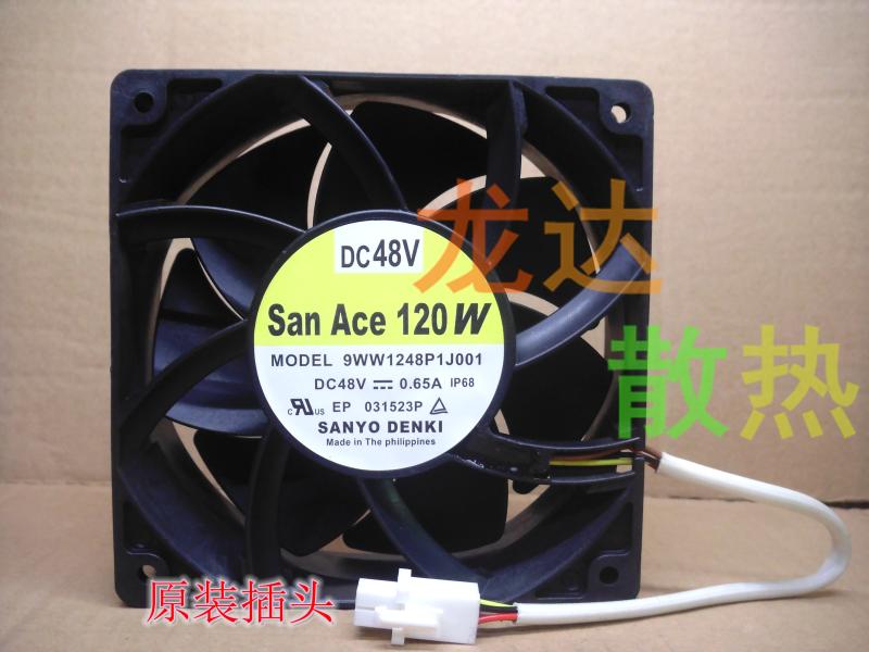 原装三洋9WV1248P1J001/J1D003 12038 48V 0.65A防水12CM散热风扇