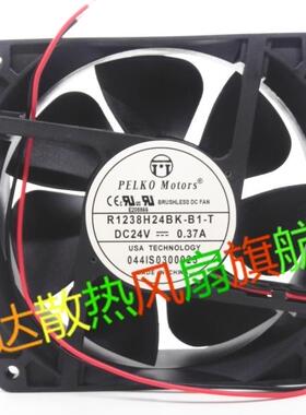派尔可PELKO MOTORS r1238h24bk-b1-t 24V 0.37A 变频器风扇12038