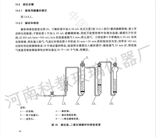 硫化氢、二氧化碳解析和吸收装置SY/T 6537-2016 脱硫溶液CO2测定