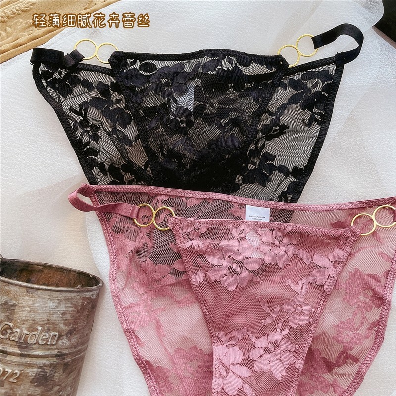 女性感蕾丝透明网纱低腰三角内裤细带显腿长短裤棉裆透气舒适提臀,女士内衣/男士内衣/家居服,女三角裤,淘宝优惠券,粉丝福利购,淘宝优惠卷