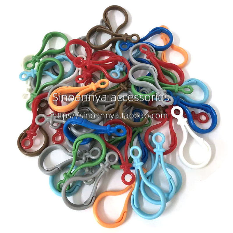 5-6cm塑料灯泡扣轻盈龙虾挂钩糖果色玩具配件diy创意礼品钥匙扣