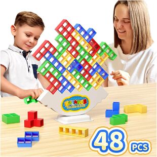 48Pc Balance Stacking Blocks Game Gifts Novelty Toy for Kids