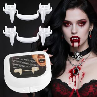 Retractable Halloween Vampire Teeth Telescopic Fangs Braces