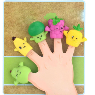 5pcs teacher Mini Finger Accessories Fruity Faces Collection