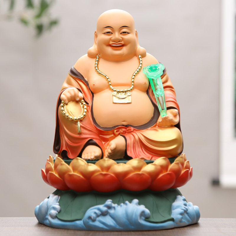 笑佛树脂招财风水居家工艺品包邮