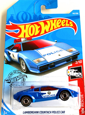 风火轮火辣小跑车模LAMBORGHINI兰博警车基尼COUNTACH PACE CAR