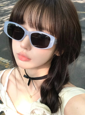 遮阳长方形时尚男女清新绿太阳镜