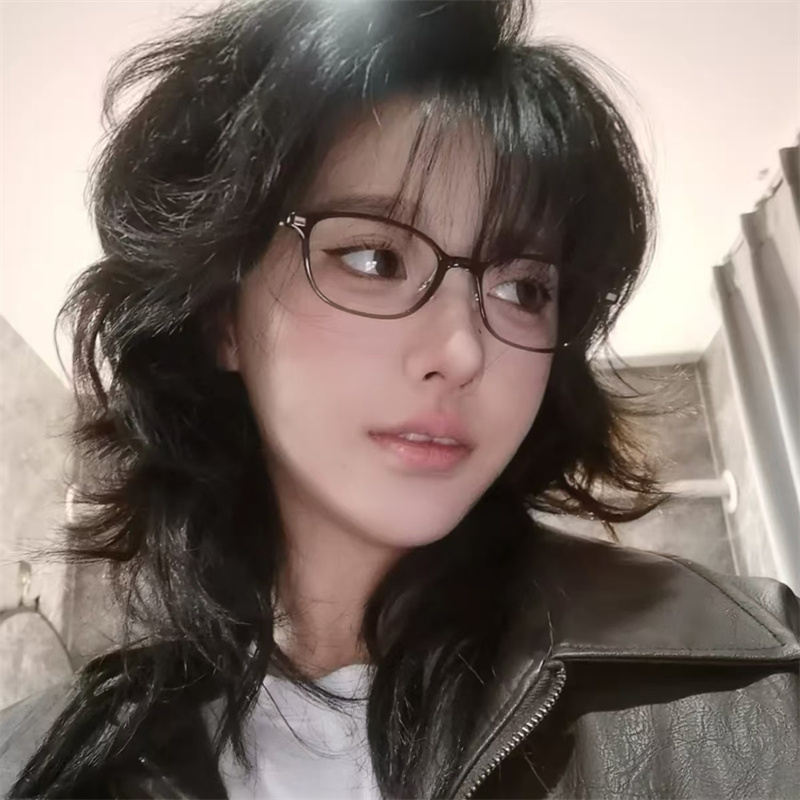 超轻小框黑色眼镜方形网红素颜小脸平光镜配度数文艺复古萌妹镜架