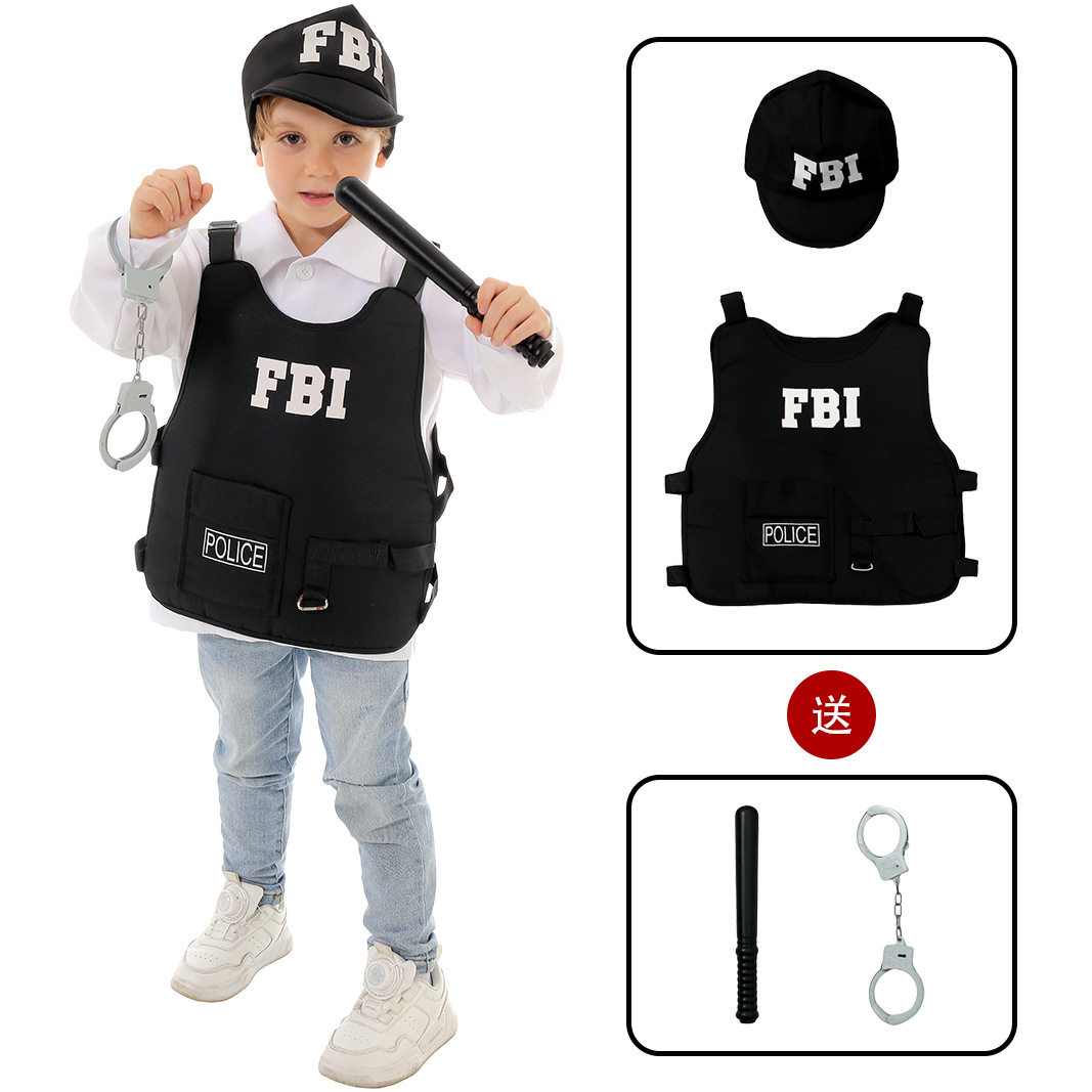 警察衣服男童六一表演儿童演出服