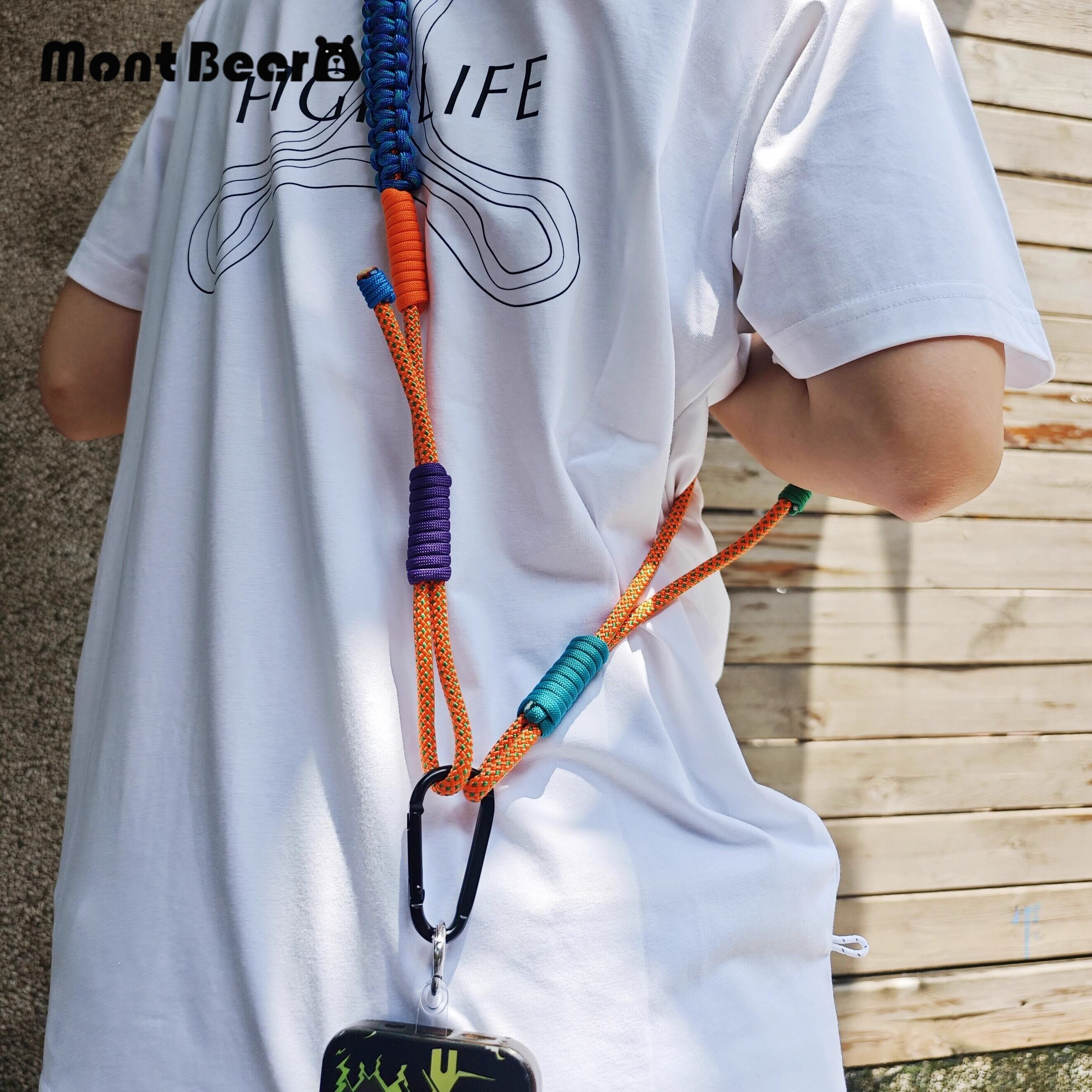 原创手机挂绳斜挎可背手机链相机包包背带肩带手工编织户外多功能