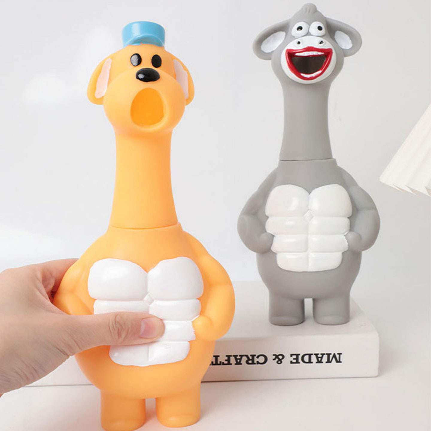 乳胶捏捏惨叫发声婴儿玩具狗狗啃