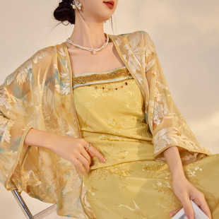 外套性感吊带裙套装 时尚 国风复古刺绣开衫 新中式 N4072 2025夏季