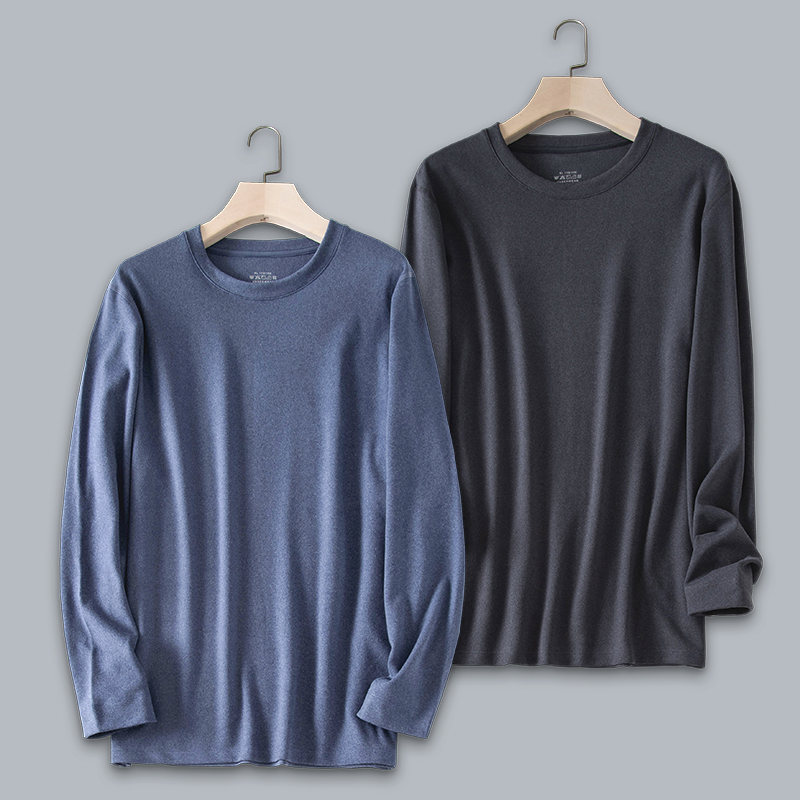 长袖圆领双面绒t恤大码保暖内衣