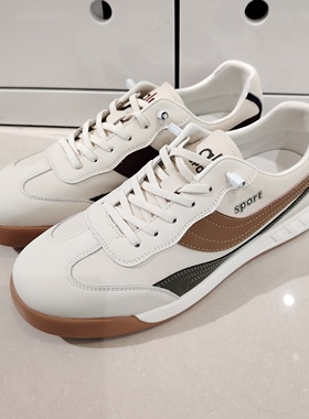 2026年春季男式休闲鞋83056牛皮系带EVA超轻耐磨底真皮鞋垫潮鞋