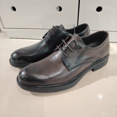 2026年春秋款男式正装鞋62052头层牛皮系带橡胶底里外真皮配西装