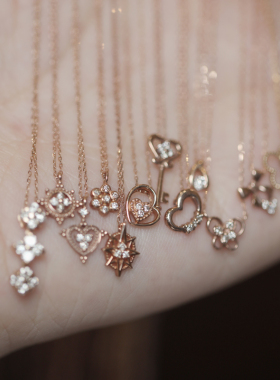 Les étoiles许你一夜繁星 超精致日本直进10K真金真钻极细锁骨链