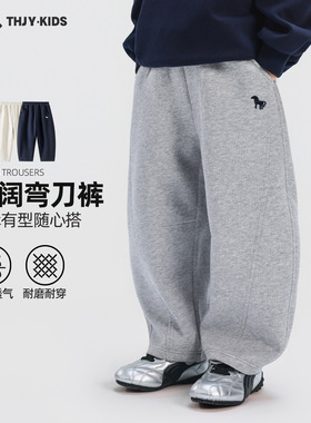 男童裤子卫裤运动裤春秋款2026春装新款儿童中大童男孩休闲裤长裤