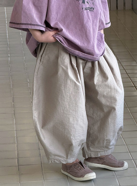 奶酪与喵童装男童萝卜裤2026年春季宽松透气百搭休闲儿童休闲裤潮