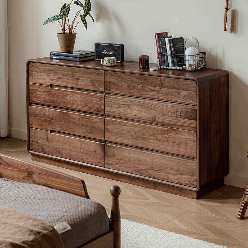 梦天然|北美黑胡桃木八斗柜实木卧室储物柜抽屉柜收纳柜原木北欧,住宅家具,斗柜,淘宝优惠券,粉丝福利购,淘宝优惠卷