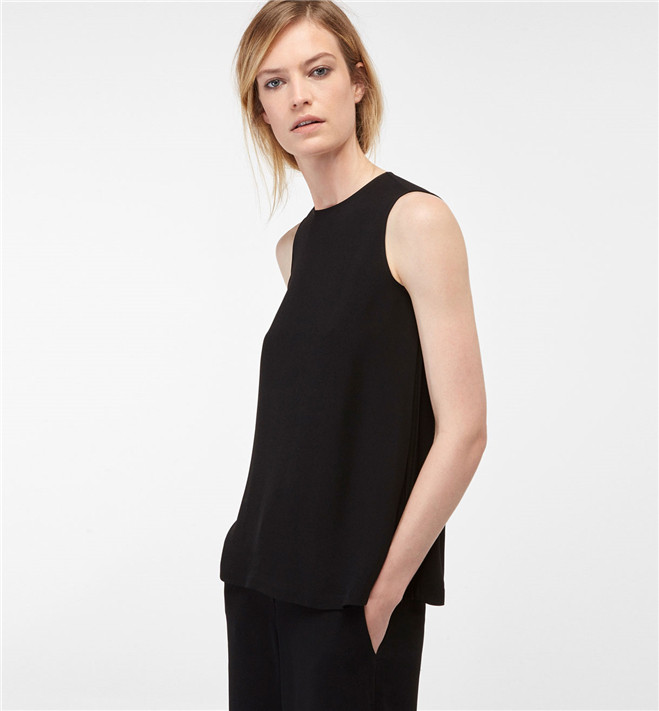 特价现货专柜MassimoDutti女正品夏季侧边细褶装饰衬衫 5108518