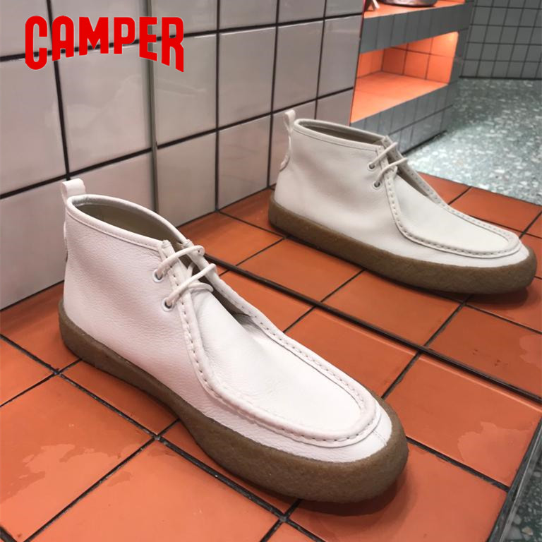 现货折扣 CAMPER男鞋代购2022年轻盈透气高帮休闲皮鞋K300323-002