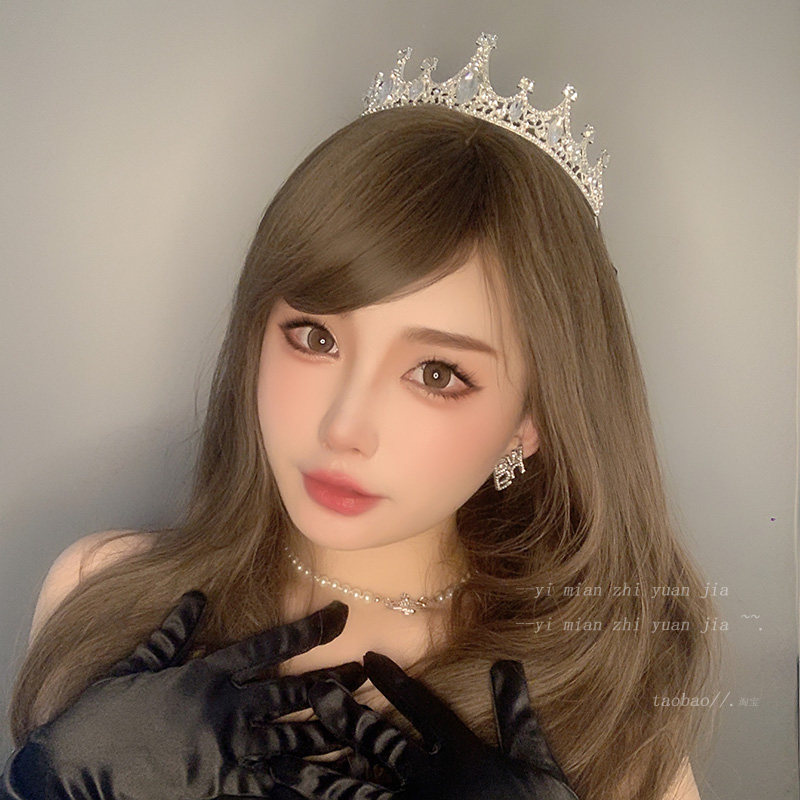 皇冠水晶头饰公主婚纱王冠新娘奢华发饰女头冠生日拍照十八岁儿童