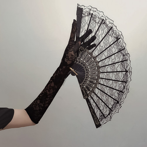 暗黑系lo娘花嫁哥特朋克蕾丝手套