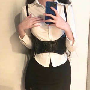 衬衫腰封马甲束腰腰带纯欲装饰背带松紧弹力显瘦女配饰皮带朋克