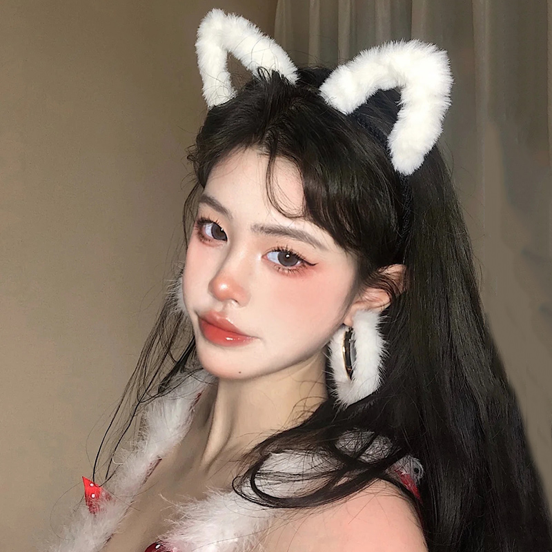 猫耳朵发箍可爱毛绒直播洗脸防滑