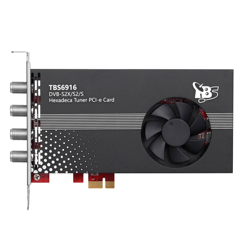 TBS6916 DVB-S2X/S2/S 16路频点输入pcie接口电脑电视数据接收卡
