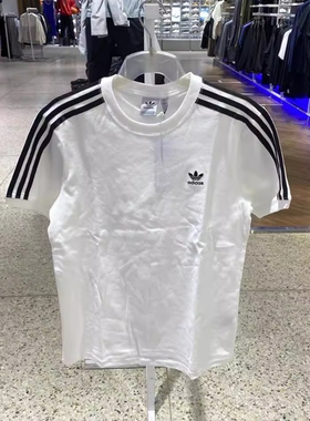 阿迪达斯三叶草女装新款训练运动休闲短袖T恤上衣IR8051-JD4570