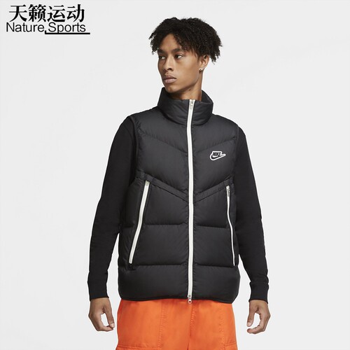 立领防风运动休闲背心羽绒马甲