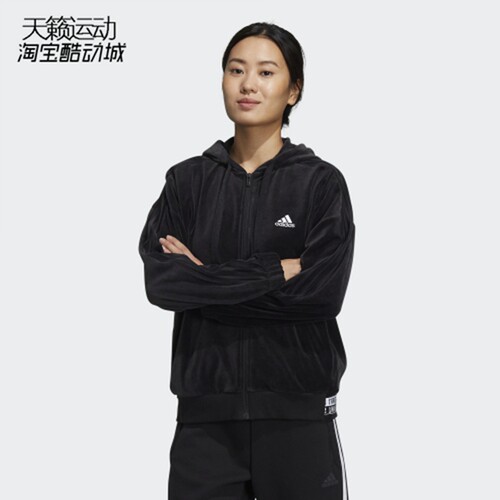 春款运动服连帽丝绒夹克上衣