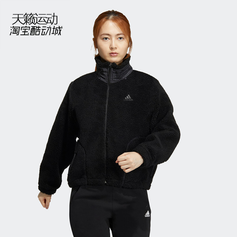 Adidas/阿迪达斯女士羊羔绒夹克