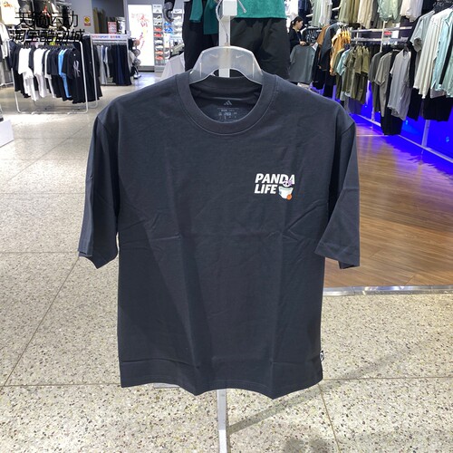 阿迪达斯男纯棉圆领短袖