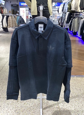 Adidas阿迪达斯三叶草男士2026新款翻领休闲运动外套KR5053-5054