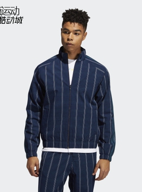 阿迪达斯三叶草男春秋款立领条纹运动休闲夹克外套GN3794-GN3795