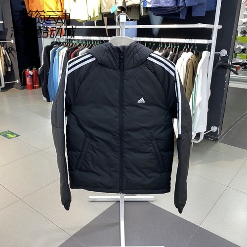 阿迪达斯运动休闲保暖连帽羽绒