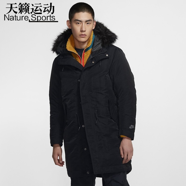 男子中长款宽松保暖羽绒服