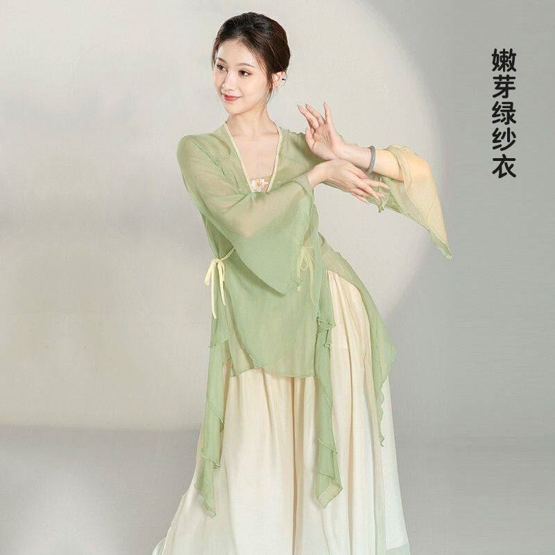 高级古典舞演出服春颂舞蹈服装上春山古典舞演出服气风飘逸小个子图片