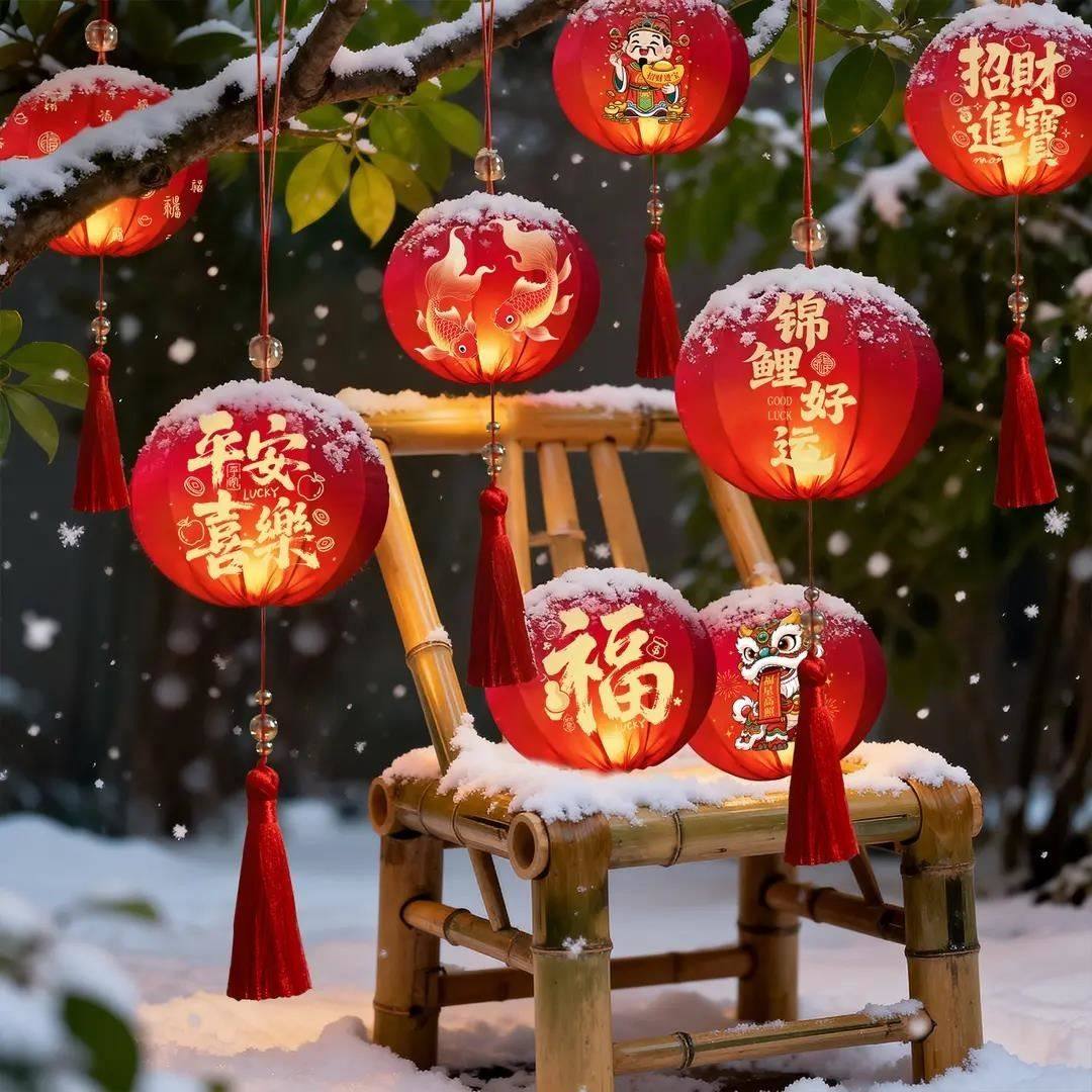 新年农村院子装饰2026新年发光小灯笼挂饰树上中式红色春节挂件,节庆用品/礼品,福字/窗花/窗贴,淘宝优惠券,粉丝福利购,淘宝优惠卷