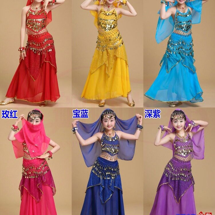 西游记玉兔精服装角色扮演女妖精印度舞成人儿童演出服装天竺少女