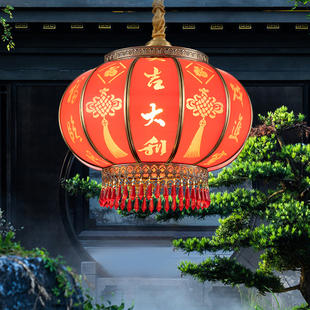 灯笼别墅大门口户外防水红灯笼定制新款2026年阳台中国风吊灯高档